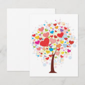 Boom met hartverscheurende blaasjes kaart (Voorkant / Achterkant)