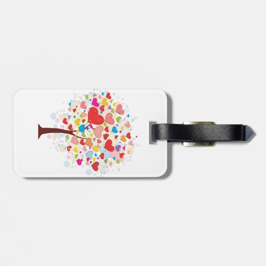 Boom met hartvormig blad Bagagelabels (Achterkant horizontaal)