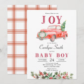 Boom met kerstfeest Baby shower Kaart (Voorkant / Achterkant)