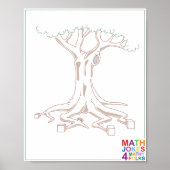 Boom met kubuswortelen poster (Voorkant)