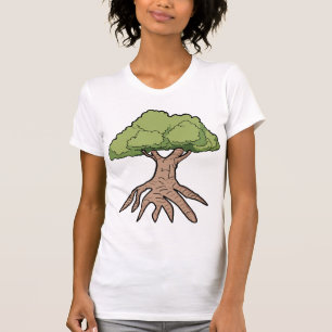 Boom met lange wortels Vrouwen T-shirt