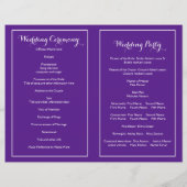 Boom met mousserende lichten paars trouwprogramma (Achterkant)