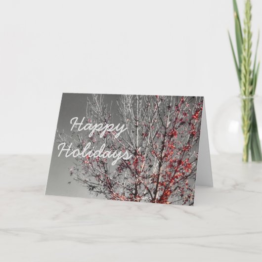 Boom met rode Prettige feestdagen (Voorkant)