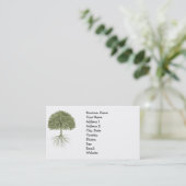 "Boom met wortels" elegante Visitekaartjes (Staand voorkant)