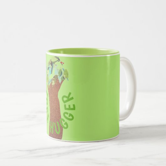 Boom-Mok met tweetone koffie Tweekleurige Koffiemok (Voorkant rechts)