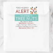 Boom Nut Food Allergy Sticker Light Blauwgroen (Tas)