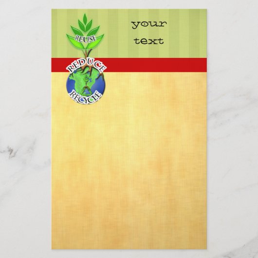 Boom op de top van Earth Roots Stationery Briefpapier (Voorkant)
