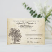  boom oude rsvp voor huwelijksontwerp (Staand voorkant)