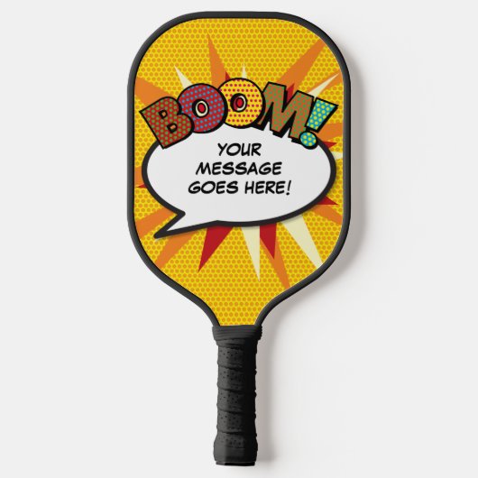 BOOM - Persoonlijke spraakbeugel - Funny Cool Pickleball Paddle (Achterkant)