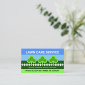 Boom Picket Fence Lawn Landscape Care Visitekaartje (Staand voorkant)