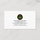 Boom Picket Fence Lawn Landscape Care Visitekaartje (Achterkant)