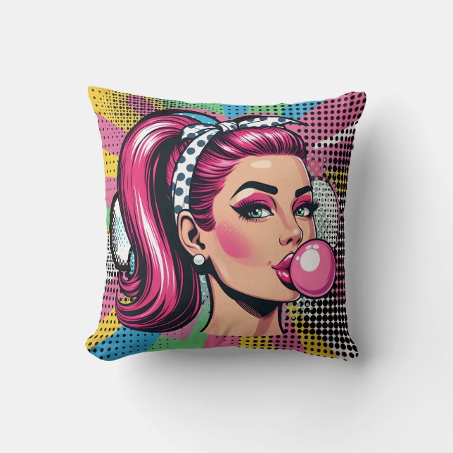 Boom Pinup Retro Pillow Kussen (Voorkant)