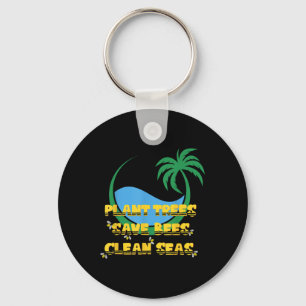 Boom planten Bijenbescherming Zee reinigen Eco Sleutelhanger