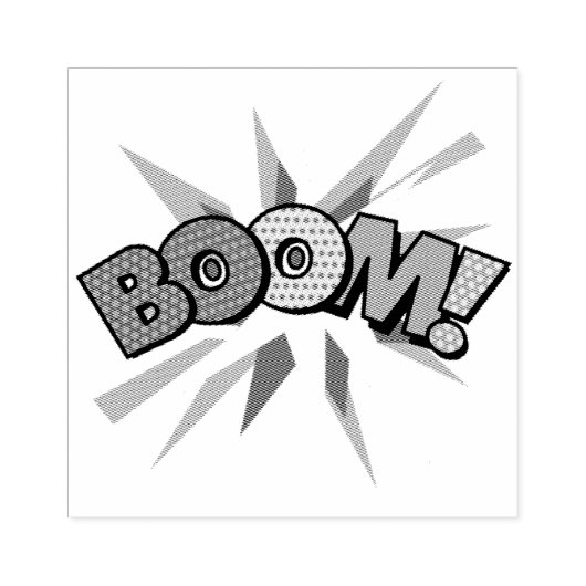 BOOM Plezier Retro Stripboek Pop Art Rubberstempel (Afrduk)