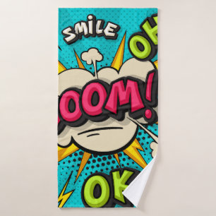 Boom pop art cloud bubble. Smile, wow, pow, cool, 
