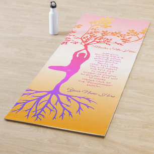 Boom Pose Vrksasana Yogi Silhouette Roots Natuur Yogamat