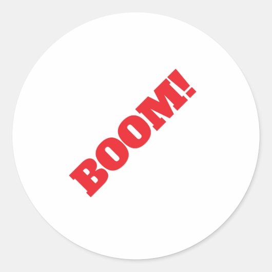 BOOM Professional elegant modern minimalist plain Ronde Sticker (Voorkant)