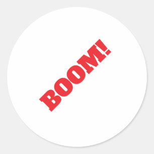 BOOM Professioneel elegant modern minimalistisch e Ronde Sticker