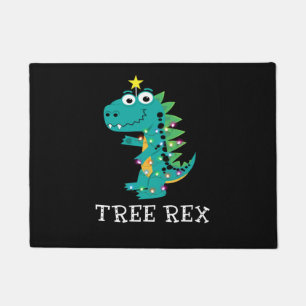 Boom Rex Animal Pun Funny Dinosaur Kerstpaja Deurmat