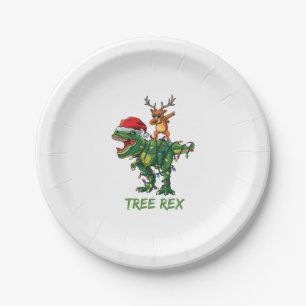 Boom Rex Dinosaur kerstboomkostuum Papieren Bordje