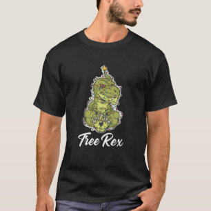 Boom Rex kerstboom Dinosaur Santa Xmas Dino T-shirt