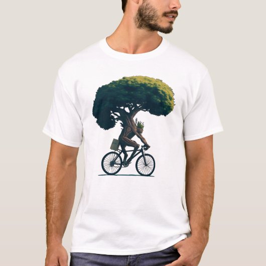 Boom rijden op een fiets t-shirt (Voorkant)