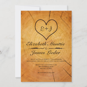 Boom Ring Wedding Invitations Kaart