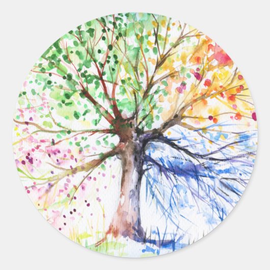 Boom Ronde Sticker (Voorkant)