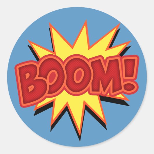 Boom! Ronde Sticker (Voorkant)