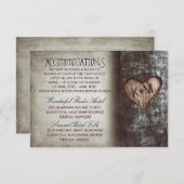 Boom rustieke bruiloft accommodaties kaarten (Voorkant / Achterkant)