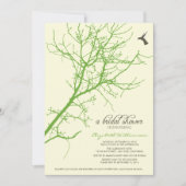 Boom Silhouette Bridal Shower Invitation (limoen) Kaart (Voorkant)