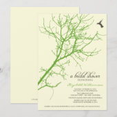 Boom Silhouette Bridal Shower Invitation (limoen) Kaart (Voorkant / Achterkant)