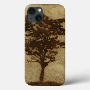 Boom Silhouette op Bronze Achtergrond iPhone 13 Hoesje