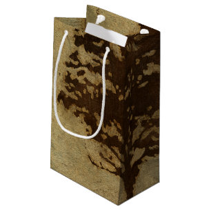 Boom Silhouette op Bronze Achtergrond Klein Cadeauzakje