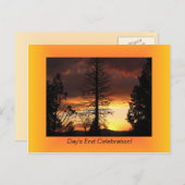 Boom Silhoutte Sunset Briefkaarten (Voorkant / Achterkant)