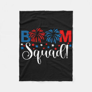 Boom Squad 4 juli T-shirt Vuurwerk Onafhankelijkhe Fleece Deken