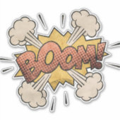 BOOM!  stripboek Steampunk Pop Sticker (Voorkant)
