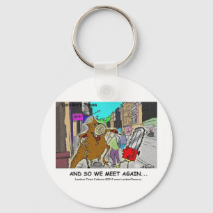 Boom Stump Vs Chainzaag Funny Mugs Kaarten Gifts Sleutelhanger
