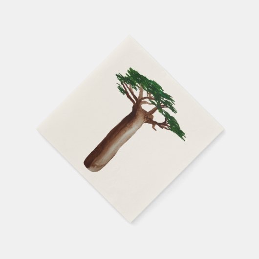 Boom tekening cocktail papier servetten (Hoek)