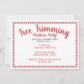 Boom Trimmen Kerstfeest Rood/Wit Fonts Kaart (Voorkant)