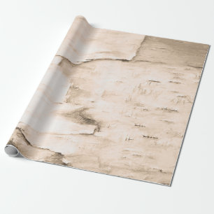 Boom van Birch Bark Sepia Rustic Woodland Cadeaupapier