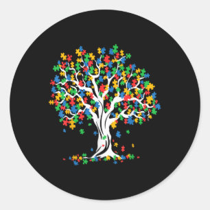 Boom van de Autisme Bewustmafbeelding Maand Funny Ronde Sticker