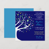 Boom van de bar van het leven Mitzvah nodiging bla Kaart (Voorkant / Achterkant)