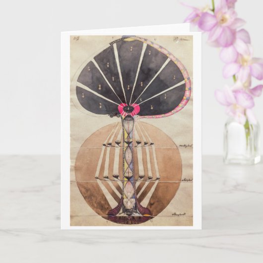 Boom van de kennis 3 | Hilma af Klint | Kaart (Orchidee)