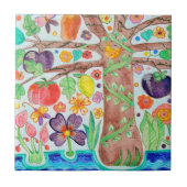 Boom van de Keramische Tile van het Leven Tegeltje (Voorkant)