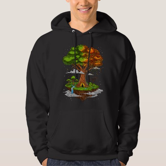 Boom van de levenscyclus Zen Meditation Hoodie (Voorkant)