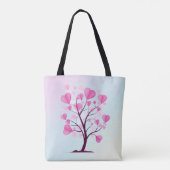 Boom van de liefdesboom van de Waterverf van het k Draagtas (Achterkant)