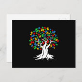 Boom van de maand van het Autisme van het Leven Uitnodiging Briefkaart (Voorkant / Achterkant)