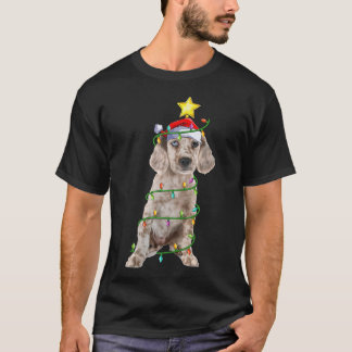 Boom van de verlichtingsmasten die de Santa Engels T-shirt