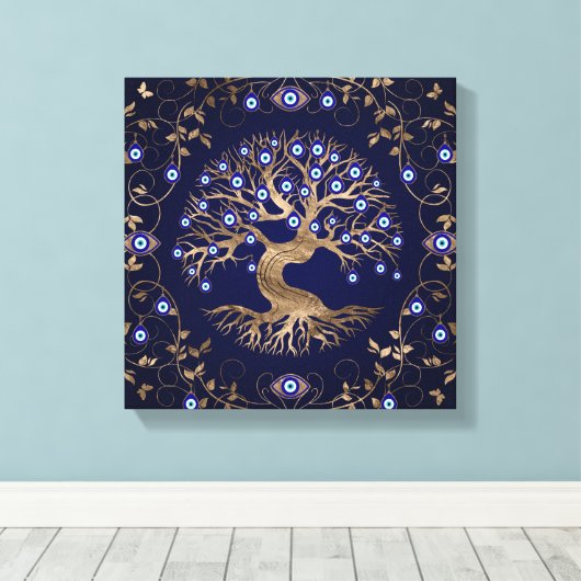 Boom van het boze oog canvas afdruk (Insitu (Houten vloer))